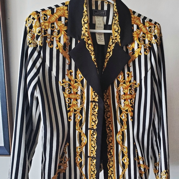 100% Silk Vintage Versace Blazer - Picture 1 of 4